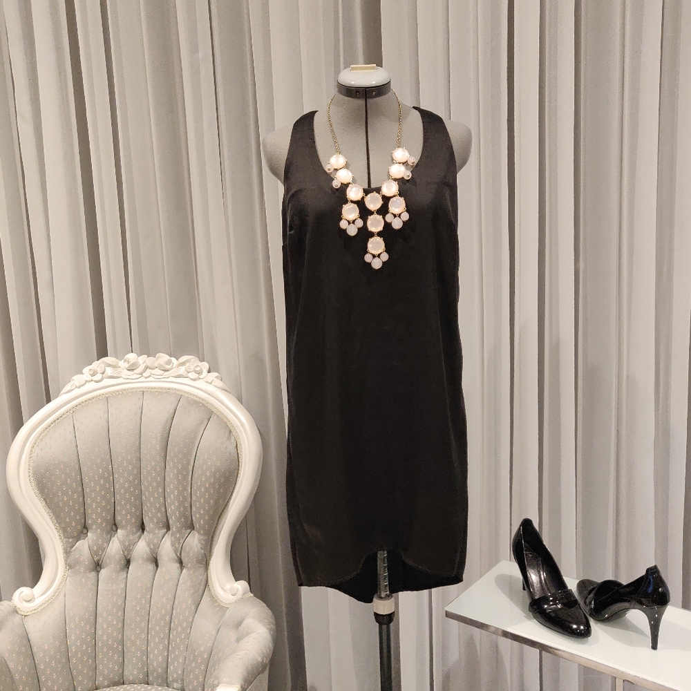 Modern high/low black dress